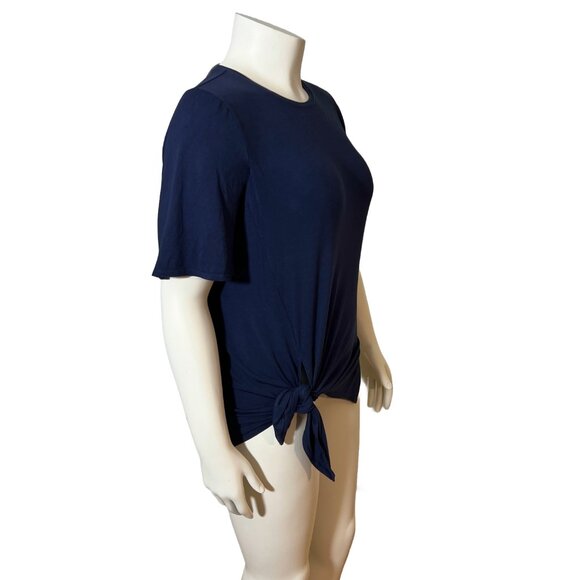 Fabletics side tie Navy T-Shirt Size L - Picture 2 of 7